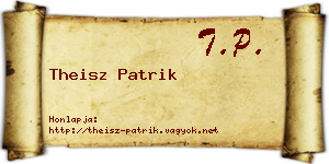 Theisz Patrik névjegykártya